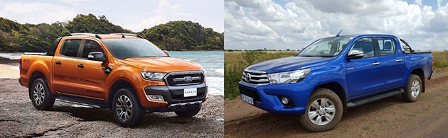 残酷厮杀！Toyota Hilux 2.8G VS Ford Ranger 3.2 Wildtrak