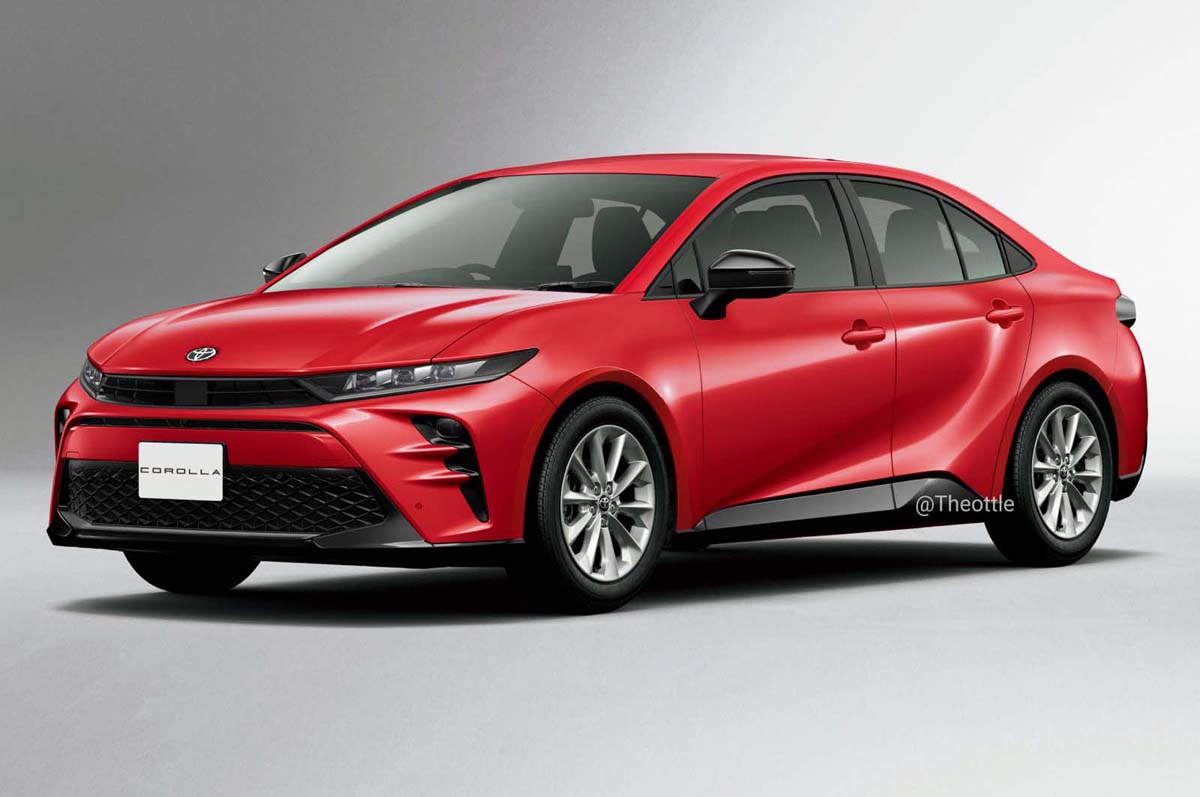 Toyota Corolla Sedan 大改款渲染图：或搭新1.5L涡轮PHEV引擎、2026年登场？